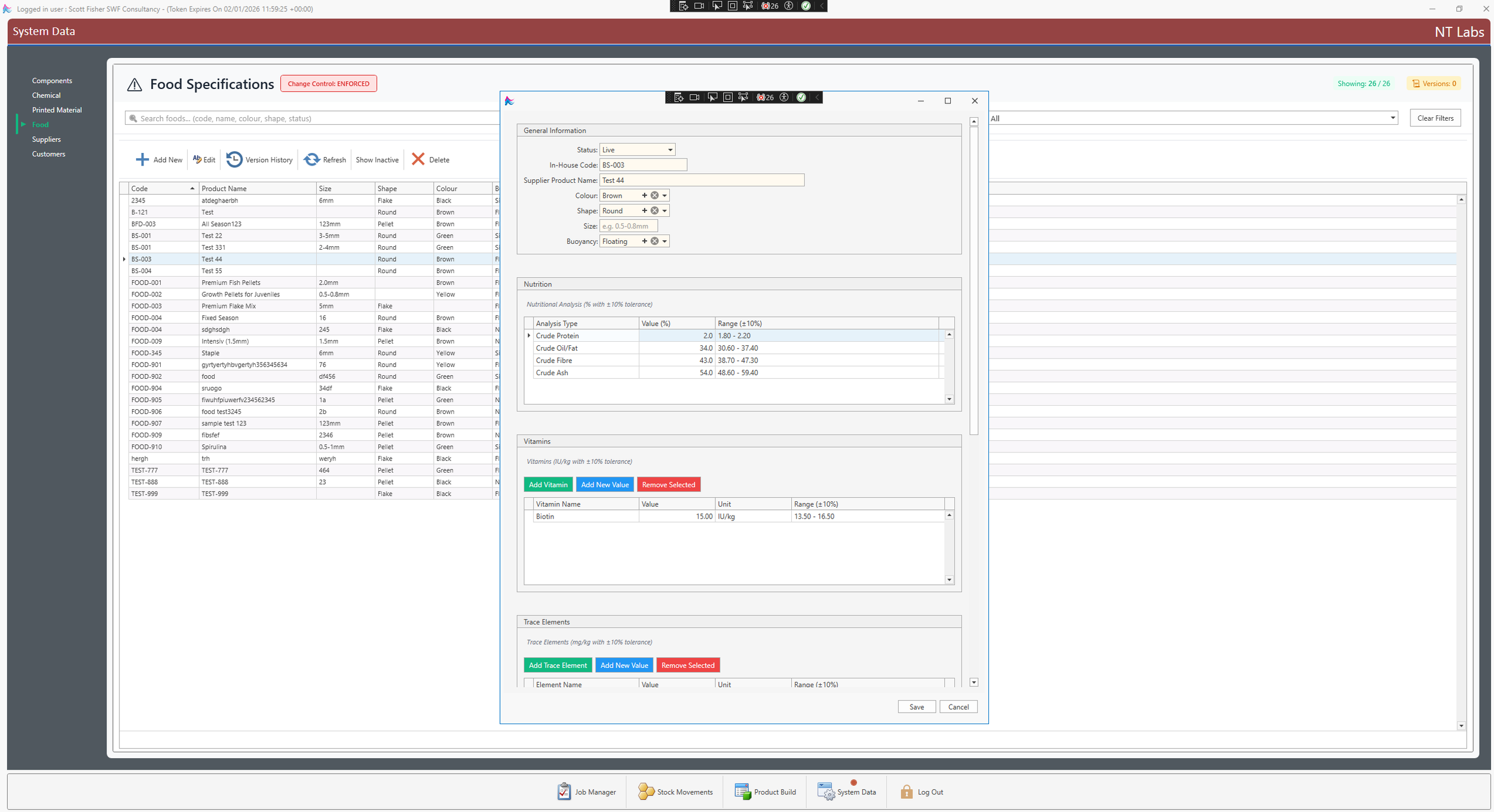 NT Labs product management system